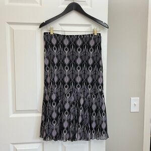 Emma James Petite Vintage 90s Purple Black Patterned Skirt Women’s SP